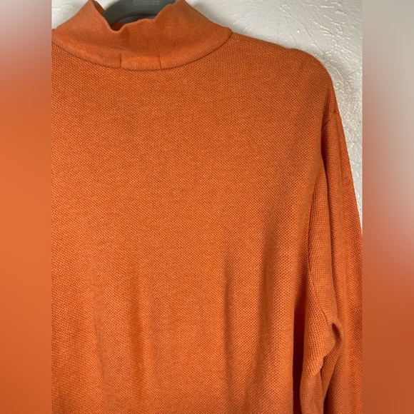 Polo Ralph Lauren Mens 1/4 Zip Sweater Size XL Orange Pony Long Sleeve - Picture 8 of 16